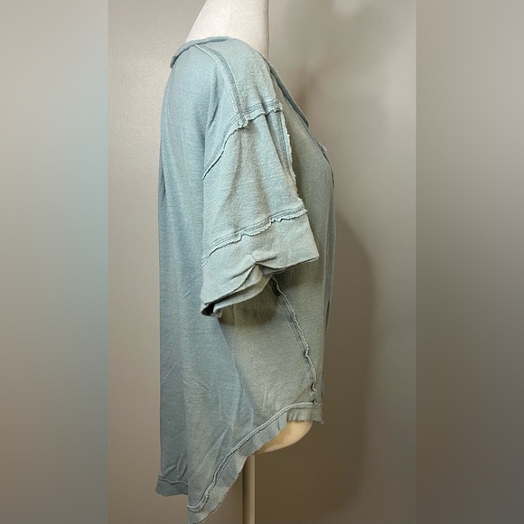 We The Free by Free People Heritage  Henley Ocean Mist – Size XS - Picture 4 of 10